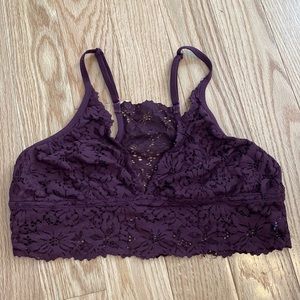 Aerie lace bralette - purple - L